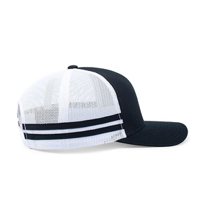 Nueva Gorra Trucker Unisex de 6 Paneles, Malla, Color Azul Marino y Blanco en Contraste, Ajustable, Estilo Deportivo, para Primavera/Verano, Estilo Casual - Product Image 4