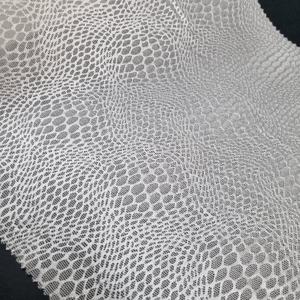 Tissu en dentelle extensible à maille géométrique 23 cm, léger, en nylon et élasthanne, tricoté chaîne, couleur personnalisable pour bande de soutien-gorge, lingerie et sous-vêtements - Product Image 1