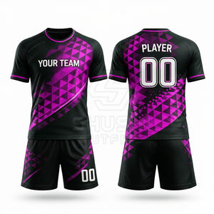 Ensemble de maillots de sport personnalisables pour hommes, maillot de football court vierge, vêtements d'entraînement à vendre, uniforme de football - Product Image 3