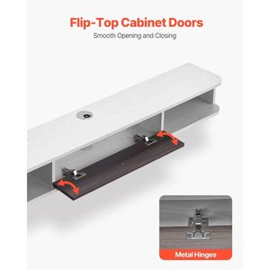 Mobile TV Moderno da 55 Pollici con Supporto a Parete, Centro Intrattenimento con Foro per Cavi, Mensola TV Sospesa e Mobile Contenitore - Product Image 6