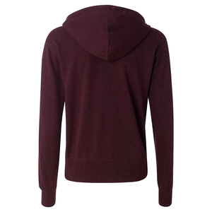 <b>Men's</b> <b>Burgundy</b> Zip-Up <b>Hoodie</b> Oversized Casual Winter 100% Cotton Fleece Solid Color - Product Image 6