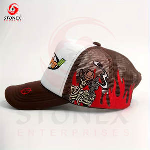 Casquette de baseball vintage en toile brodée 3D motif flamme, style snapback, casquette de camionneur, chapeau de randonnée, casquette de sport d'extérieur personnalisable - Product Image 4