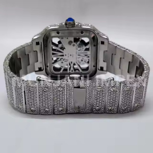 นาฬิกาควอตซ์เพชรโมอิสซาไนต์ทันสมัยสำหรับผู้ชาย ประดับเพชรหรูหราสไตล์ฮิปฮอป นาฬิกาข้อมือดีไซน์เนอร์ระดับพรีเมียม เพชรโมอิสซาไนต์ - Product Image 4