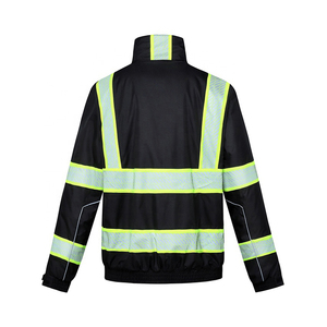 Factory Wholesale Traffic Construction <b>High</b>-<b>Visibility</b> Multi-pocket Breathable Cotton <b>Softshell</b> Work <b>Jacket</b> Safety Reflective - Product Image 2