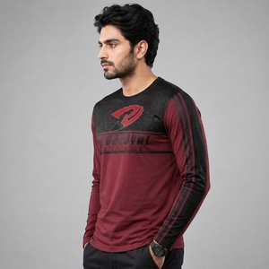Lightweight breathable textile smooth feel stylish casual everyday fashion <b>Men</b> Full Sleeves <b>T</b>-<b>Shirt</b> premium breathable <b>Men</b> Full - Product Image 5