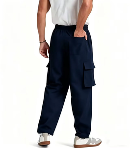 Pantalon cargo en toile Mego Industry léger, respirant, écologique, séchage rapide, coupe droite, fermeture éclair, taille mi-haute, décontracté pour homme - Product Image 2