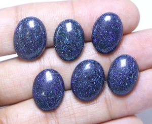 36 carats d'opale matricielle Andamooka naturelle d'Australie, cabochon, 6 pièces, opale arc-en-ciel pour la fabrication de bijoux - Product Image 1