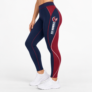 Leggings Fly Humble de cintura alta para mujer, talla grande, hasta el tobillo, color negro sólido, con costura curva, leggings de cintura alta para mujer, talla grande, color negro - Product Image 2