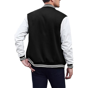 2024 Wholesale <b>Men</b> Custom High Quality Baseball Jacket Graduation Patchwork Cartoon Stand Collar Winter Varsity Jacket - Product Image 2