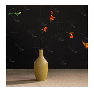 New Arrival Handcrafted Natural <b>Lacquer</b> Bamboo Vase Colorful Home Decorative Modern Coiled Design Sustainable Customizable - Product Image 1