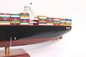 ZIM CHICAGO Container Ship Model Wooden Handcrafted Decorative Display Piece Classic Style - Product Image 5