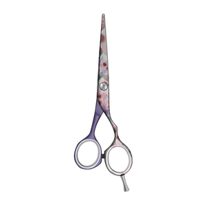 Tijeras de Peluquería MARI INSTRUMENT, Mango Morado con Diseño de Flor de Cerezo, Acero Alemán, Tijeras de Peluquería OEM - Product Image 1