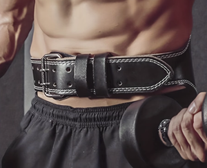 Heavy Duty Adjustable Leather Weightlifting Belt Double Buckle Design Studded Strap for Unisex Fitness Gym Strength Training - Product Image 4
