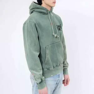 Sudaderas con capucha de secado rápido, transpirables, básicas, con lavado ácido para hombre, impresión de logotipo personalizada, alta calidad, precio económico, sudaderas con capucha para hombre con lavado ácido. - Product Image 4