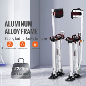 "18-30FT Adjustable <b>Aluminum</b> Drywall Stilts W/ Knee Pads & Non-Slip <b>Work</b> <b>Platforms</b>" - Product Image 2