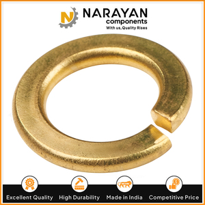 High Strength Brass DIN Zinc Finish <b>Lock</b> <b>Washer</b> for Secure Fastening and Vibration Resistant Applications - Product Image 6