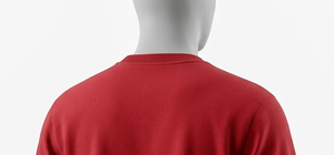 เสื้อสเวตเชิ้ตคอกลมสีแดงสำหรับผู้ชาย ทรงปกติ ผ้าถัก สีพื้น สไตล์ลำลอง - Product Image 5
