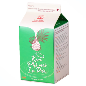 Crema No Láctea Deliciosa para Bebidas, la Más Vendida de Fábrica, OEM/ODM HALAL, Crema de Postre de Queso Pandan 500G, Sabor Dulce para Café y Té con Leche - Product Image 1