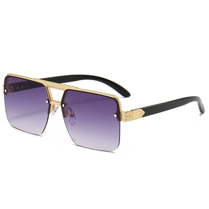 LMAMBA 2317 Fashion Shades High Quality Unisex Luxury Custom Logo Oversized Rimless Plastic Square <b>Sunglasses</b> Women Men - Product Image 5