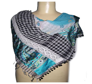 Luxury Designer Satin Fabric Patch Decorative Arab Arafat Scarf Soft Shemagh Keffiyeh Head <b>Wrap</b> Fashion <b>Shawl</b> for Men Women - Product Image 2