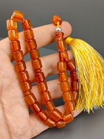 Chapelet musulman islamique en résine avec design Cœur, écologique, personnalisable, pierre de lynx d'Arabie Saoudite, Tasbih