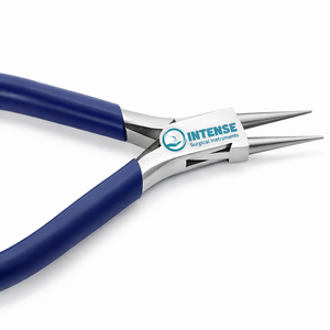 Alicates de Punta Redonda INTENSE SURGICAL INSTRUMENTS (Acero al Carbono) para Doblar y Enlazar Alambres, Suministros para la Fabricación de Joyería - Product Image 1