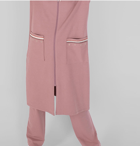 Último Diseño 2026 Conjunto Deportivo Islámico Modesto de 2 Piezas con Bolsillos y Sudadera con Cremallera Completa para Mujer - Product Image 3