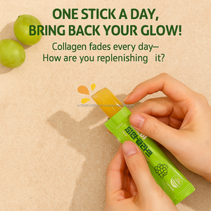 Palitos de gelatina de colágeno de uva con péptidos marinos y elastina Suplemento de belleza de 15 unidades - Product Image 2