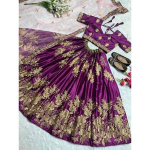 ชุดแต่งงานที่สวยงาม lehenga choli และ dupatta สำหรับงานปาร์ตี้ - Product Image 2
