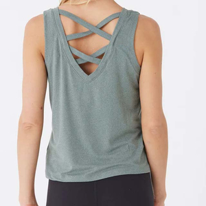 <b>Women's</b> Solid <b>Velvet</b> Tank <b>Top</b> O-Neck Loose Sleeveless Blouse Breathable Casual Shirt OEM Customizable 100% Cotton Eco-Friendly - Product Image 5