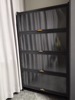 Armario de Almacenamiento de Hierro con Puerta Abatible, Diseño Moderno, a Prueba de Polvo, Gran Capacidad, para Muebles de Hogar en la Sala de Estar