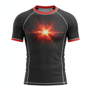 Maillot de compression à manches courtes personnalisé, sublimé, respirant, coutures durables, qualité supérieure, vêtements MMA BJJ. - Product Image 1