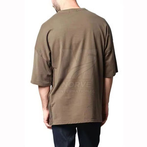 T-shirt ample en coton doux et respirant pour homme, coupe décontractée, col rond, manches courtes, pour l'été, usage quotidien, style streetwear - Product Image 4
