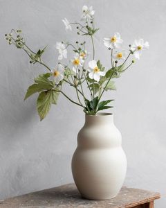 <b>Ceramic</b> Tabletop <b>Vase</b> Matte White Minimalist Design 8-16 Inches Holds Water - Product Image 4