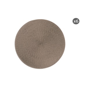 Set di 6 tovagliette rotonde Excelsa in plastica grigia D36cm - Product Image 4