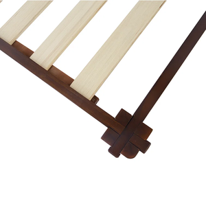 Cadre de lit à plateforme en bois de noyer moderne avec tête de lit Design de lit moelleux en bois massif pour chambre à coucher Hôtel Villa-Vente en gros - Product Image 6