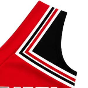 Haut d'uniforme de cheerleading sans manches à col en V pour femmes adultes, respirant, écologique, pour performance de danse athlétique en équipe - Product Image 3