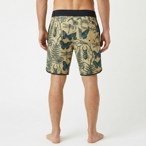Shorts de bain imprimés pour hommes, taille mi-haute, cordon de serrage, séchage rapide, impression par sublimation, vêtements de plage en polyester - Product Image 6