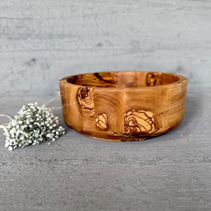 Bol en bois d'olivier personnalisé, artisanal, décoration rustique pour la cuisine - Product Image 4