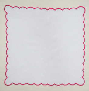Serviette de table en lin de haute qualité avec bordure festonnée brodée, pour mariage, restaurant, hôtel, vente en gros - Product Image 4