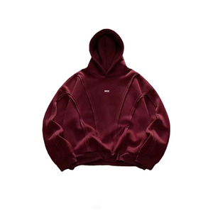 เสื้อฮู้ดดี้ผ้าฝ้ายฟลีซหนานุ่มทรงโอเวอร์ไซส์สำหรับผู้ชาย สไตล์สตรีทแวร์ ผลิตแบบสั่งทำพิเศษ รับผลิตจำนวนมาก - Product Image 2