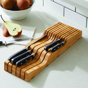 Porte-couteau en bambou biologique fabriqué à la main support organisateur de couteaux de cuisine en bois durable fabriqué au Vietnam - Product Image 6