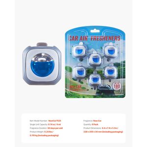 Confezione da 6 Deodoranti per Auto con Fragranza a Lunga Durata da 4ml, Profumo di Auto Nuova, Clip per Bocchette di Ventilazione, Intensità Regolabile per 180 Giorni - Product Image 5