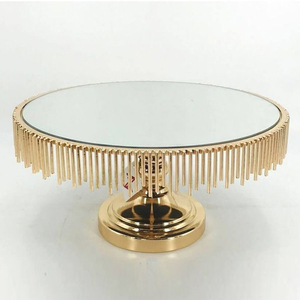 Support à gâteau en métal avec finition personnalisée, aspect traditionnel, pour mariage, réception, table de dîner, décoration, économique - Product Image 5