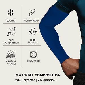 Mangas de brazo de alta calidad con diseño de logotipo personalizado, elegantes, con protección UV, antideslizantes, para cubrir tatuajes, para el antebrazo, para béisbol. - Product Image 2