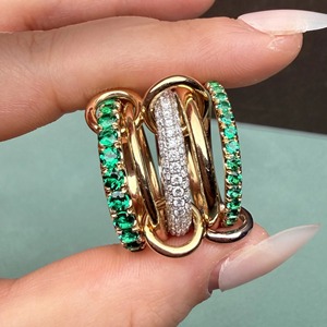 Luxury Diamond Stackable <b>Rings</b> Women's Everyday Wear Jewelry Round Brilliant Stones - Product Image 4