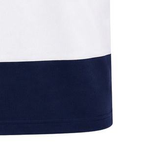 Navy Blue <b>White</b> Striped <b>Polo</b> Shirt Short Sleeve Color Block with JJ Logo Embroidery for <b>Men</b> Casual Golf Uniform Top Golf Wear - Product Image 6
