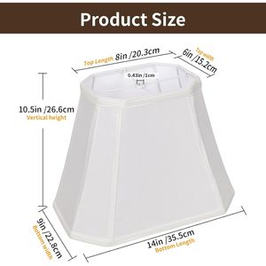 Paralumi Rettangolari con Angoli Smussati per Lampade da Tavolo e da Terra, Coperture e Paralumi Premium per Lampade - Product Image 2