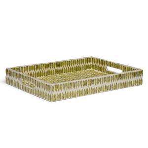 Plateau de service artisanal écologique en os et nacre, sur mesure, compatible lave-vaisselle et micro-ondes, qualité professionnelle - Product Image 1