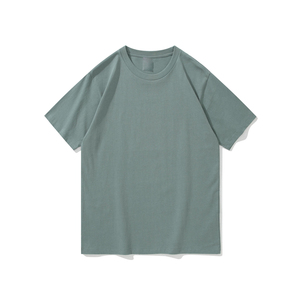 T-shirt d'été pour homme en polyester/rayonne tricoté à manches courtes, coupe ample unie, personnalisable avec logo, écologique, vente en gros - Product Image 5